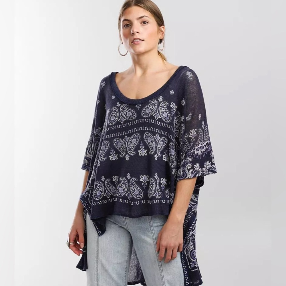New! Free people, no matter what oversized high low tunic